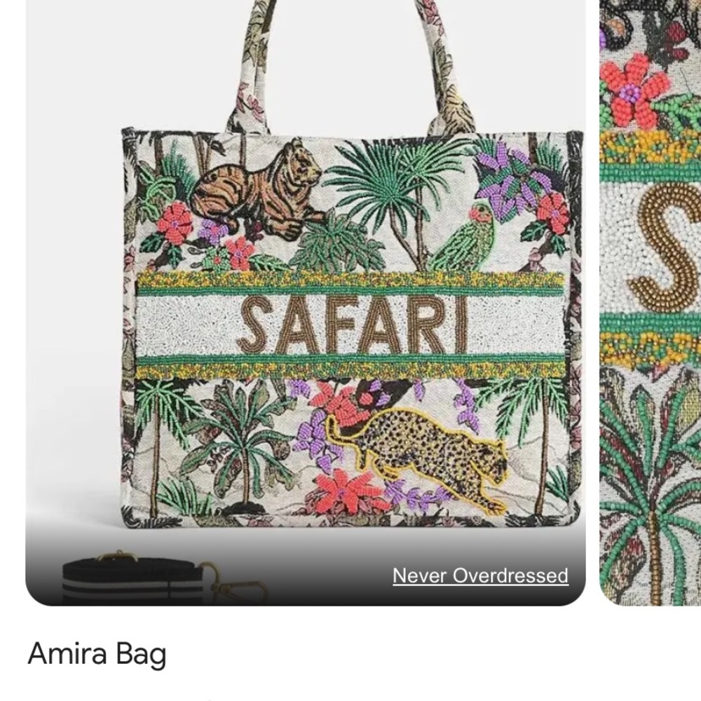 Amira safari beaded bag used twice